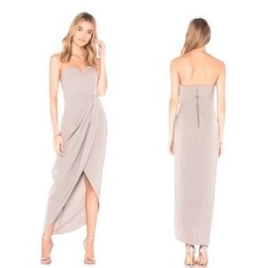 SHONA JOY Core U Bustier Strapless Sweetheart Dress in Oyster